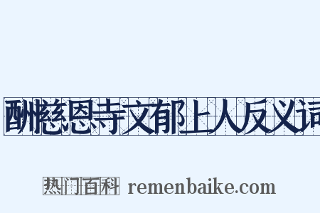酬慈恩寺文郁上人反义词是什么意思的图片